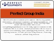 Perfect Equipments Manufacturer India