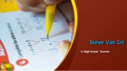 Steve Van Ert - A High School Teacher