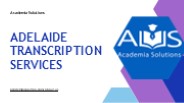 Adelaide's Best Transcription Services - Academia Solutions