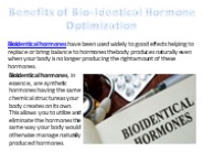 Benefits of Bio-Identical Hormone Optimization