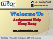 Assignment Help In Hong Kong PPT