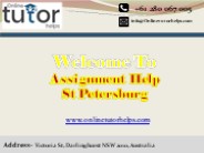 Assignment Help St Petersburg PPT