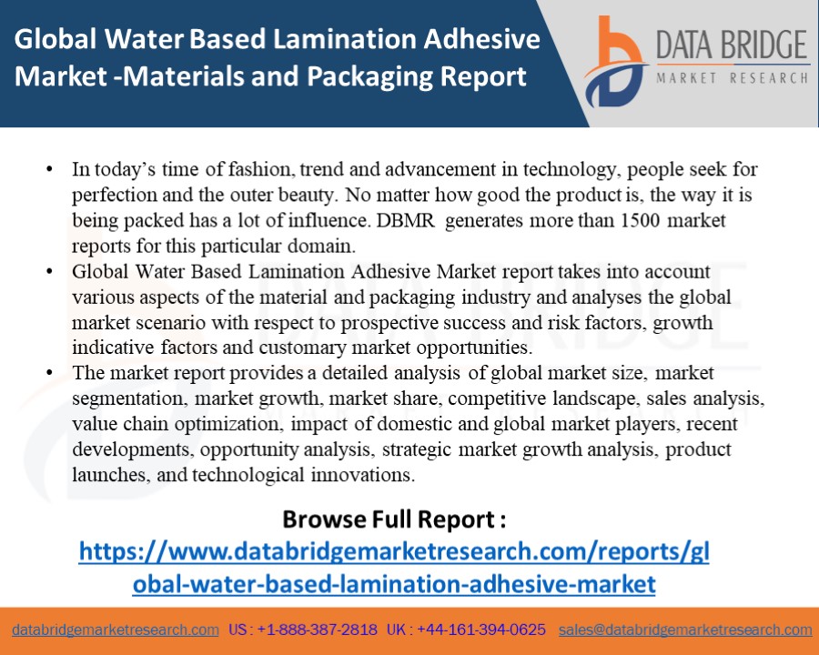 PPT Global WaterBased Lamination Adhesive Market PowerPoint
