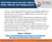 Global Water-Based Lamination Adhesive Market