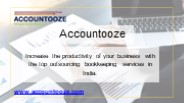 Accountooze Outsourcing Services | Bookkeeping | Accounting