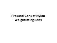Pros and Cons of Nylon Weightlifting Belts