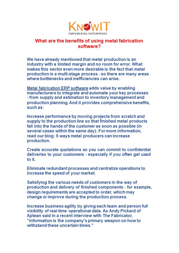 What are the benefits of using metal fabrication software?