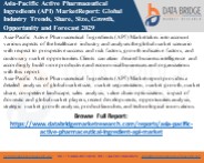 Asia-Pacific Active Pharmaceutical Ingredients (API) Market