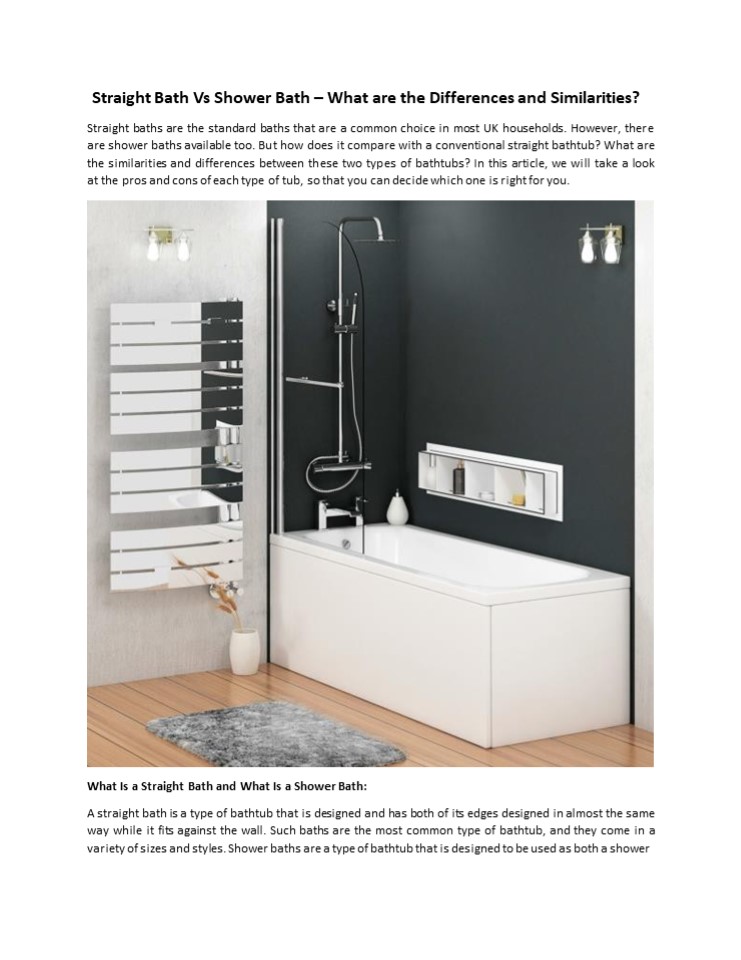 PPT Straight Bath Vs Shower Bath What are the Differences and