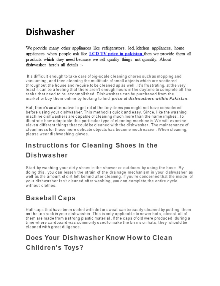 PPT Dishwasher PowerPoint presentation free to download id