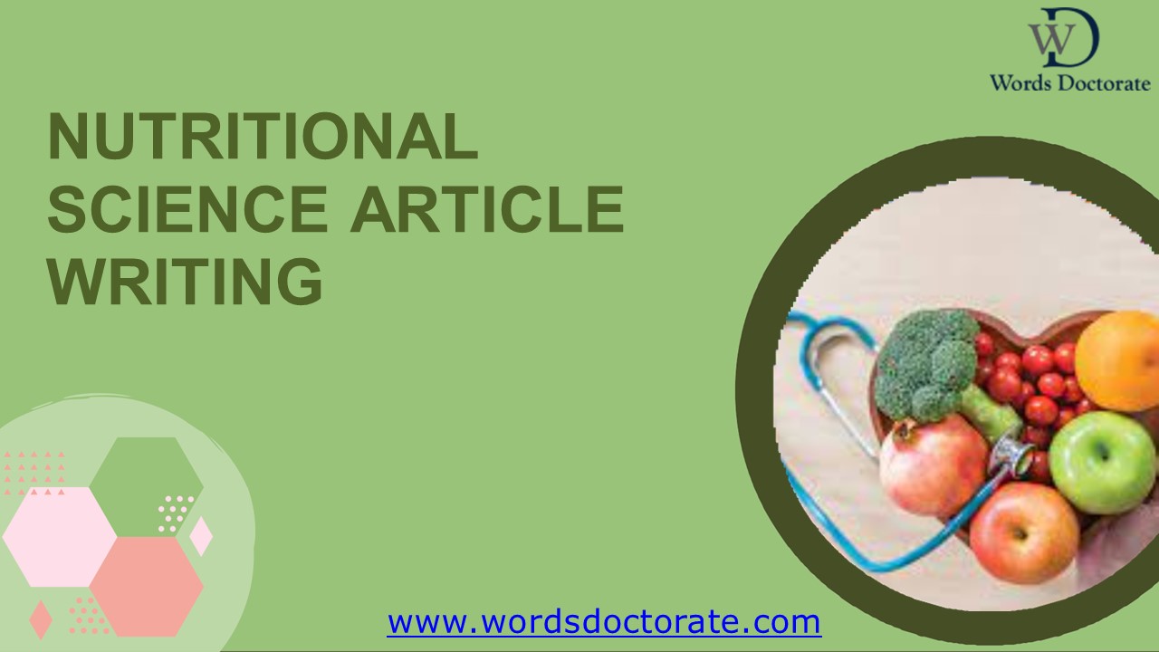 Nutritional Science Article Writing - Words Doctorate