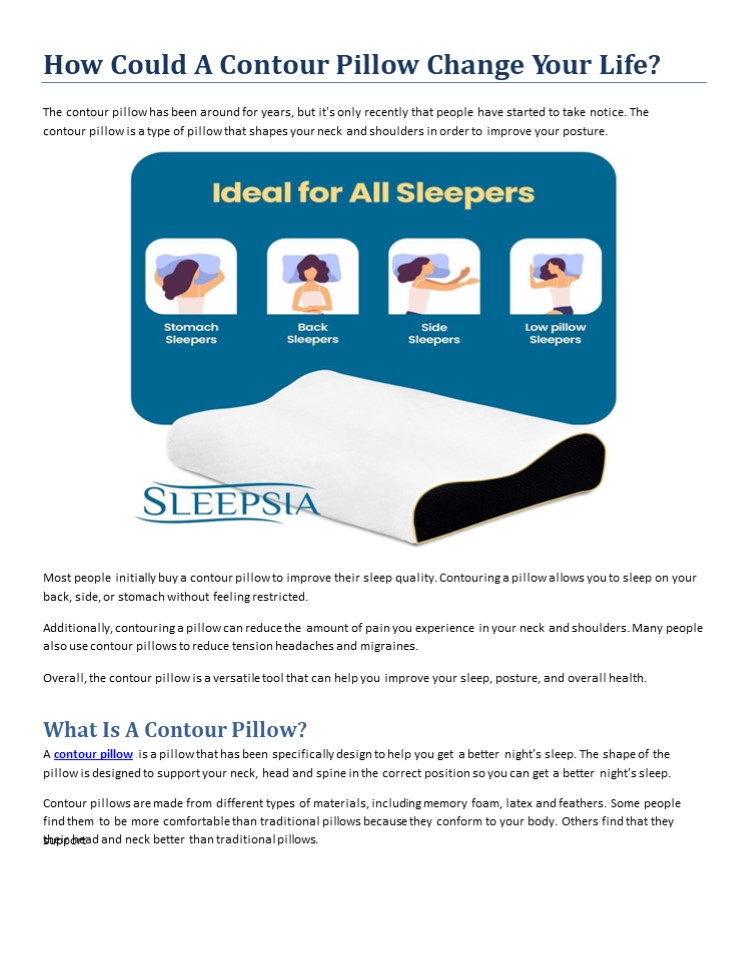 PPT How Could A Contour Pillow Change Your Life? PowerPoint