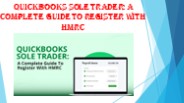QuickBooks Sole Trader: A Complete Guide To Register With HMRC