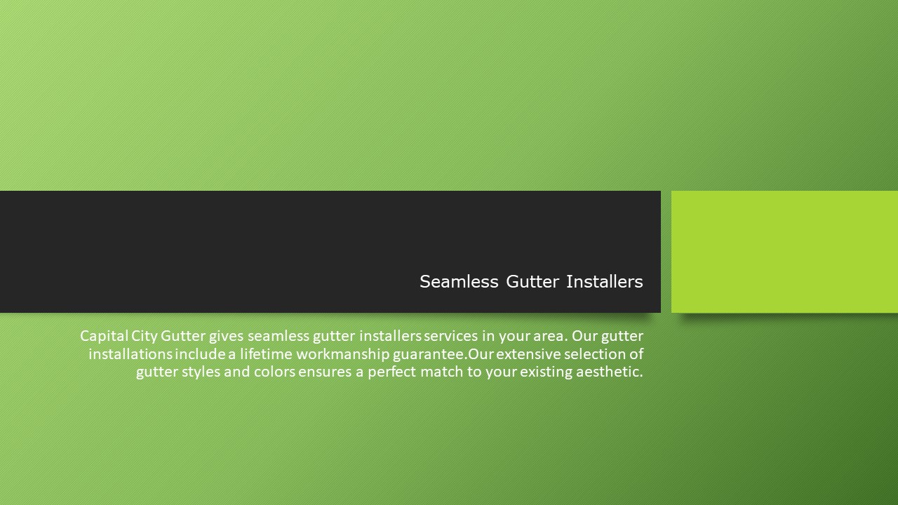 Seamless gutter installers