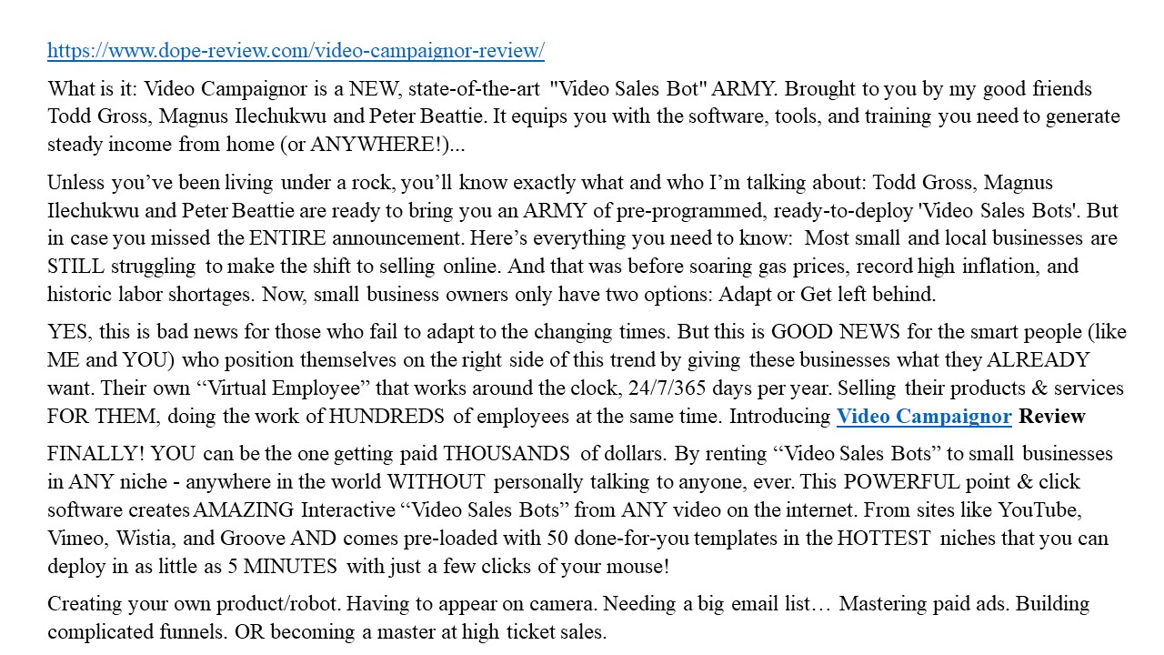 presentation player overlay