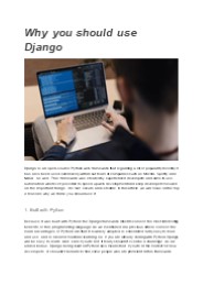 Why you should use Django