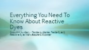 Everything You Need To Know About Reactive Dyes