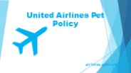 United Airlines Pet Policy