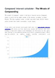 Compound interest calculator - The Miracle of Compounding PowerPoint PPT Presentation