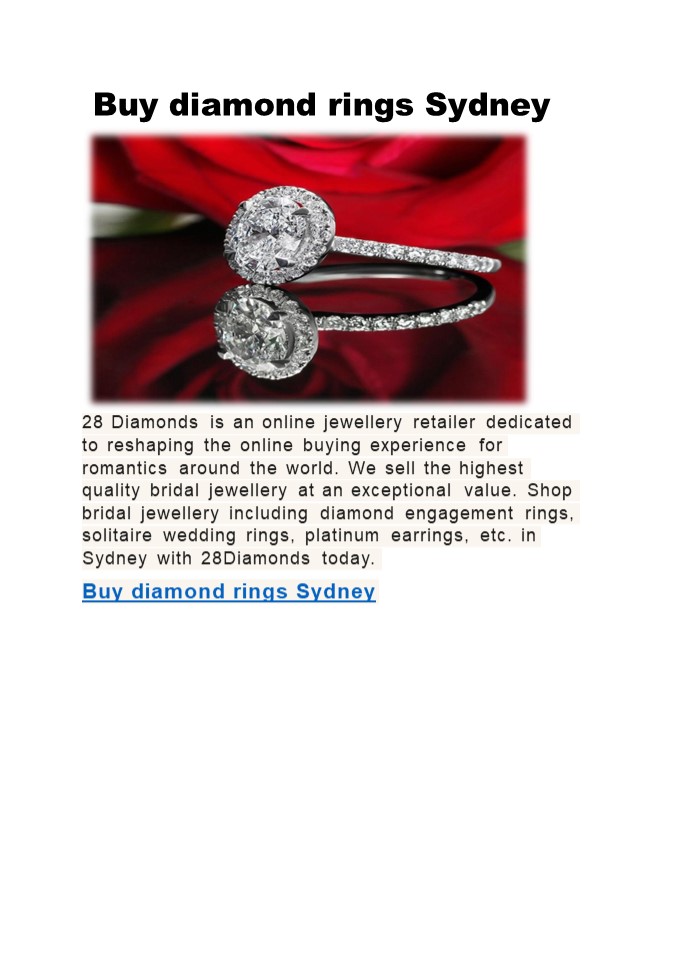 buy diamond rings Sydney