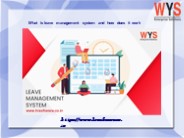 Know How Leave Management System Works