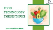 Food Technology Thesis Topics - Words Doctorate