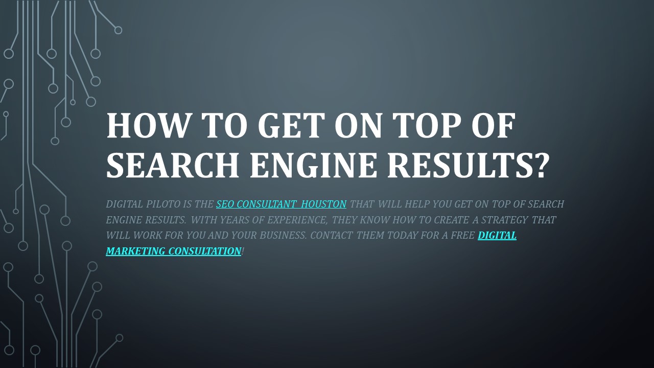 How to get on top of search engine results?