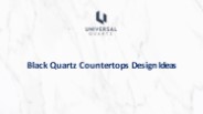 Black Quartz Countertops Design Ideas