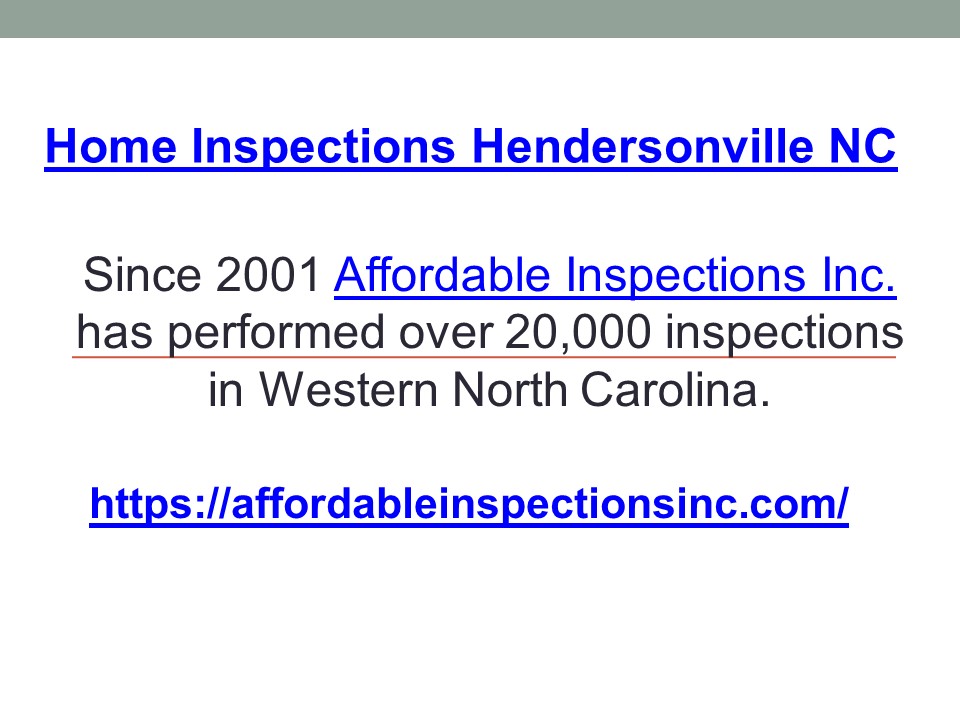 PPT Home Inspections Hendersonville NC PowerPoint presentation free