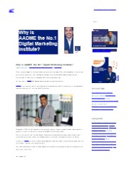 Why is AADME the No.1 Digital Marketing Institute?