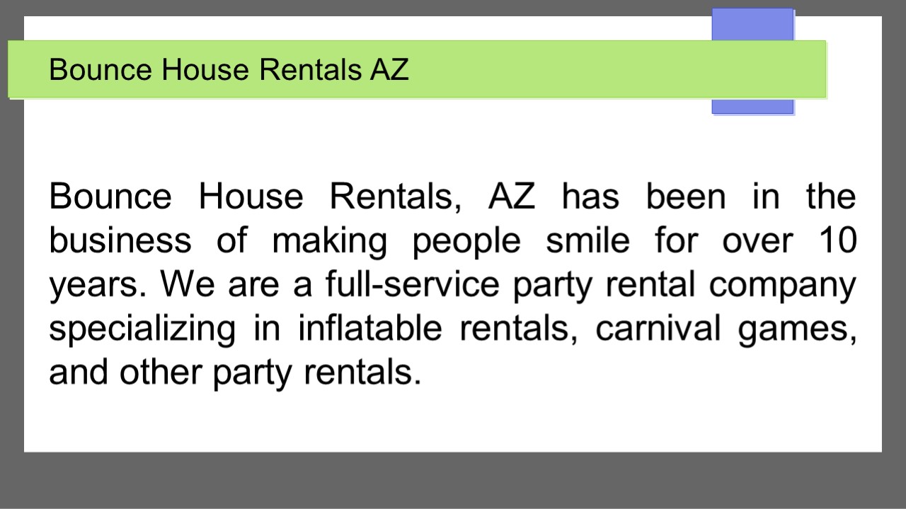 Bounce House Rentals AZ