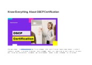 Know Everything About OSCP Certification