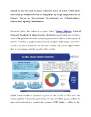 Crane Market Analysis