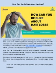 How Can You Be Sure About Hair Loss?