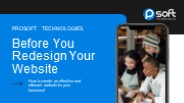 Before You Redesign Your Website | Psoft Technologies