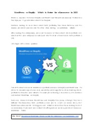WordPress vs Shopify: Which is Better