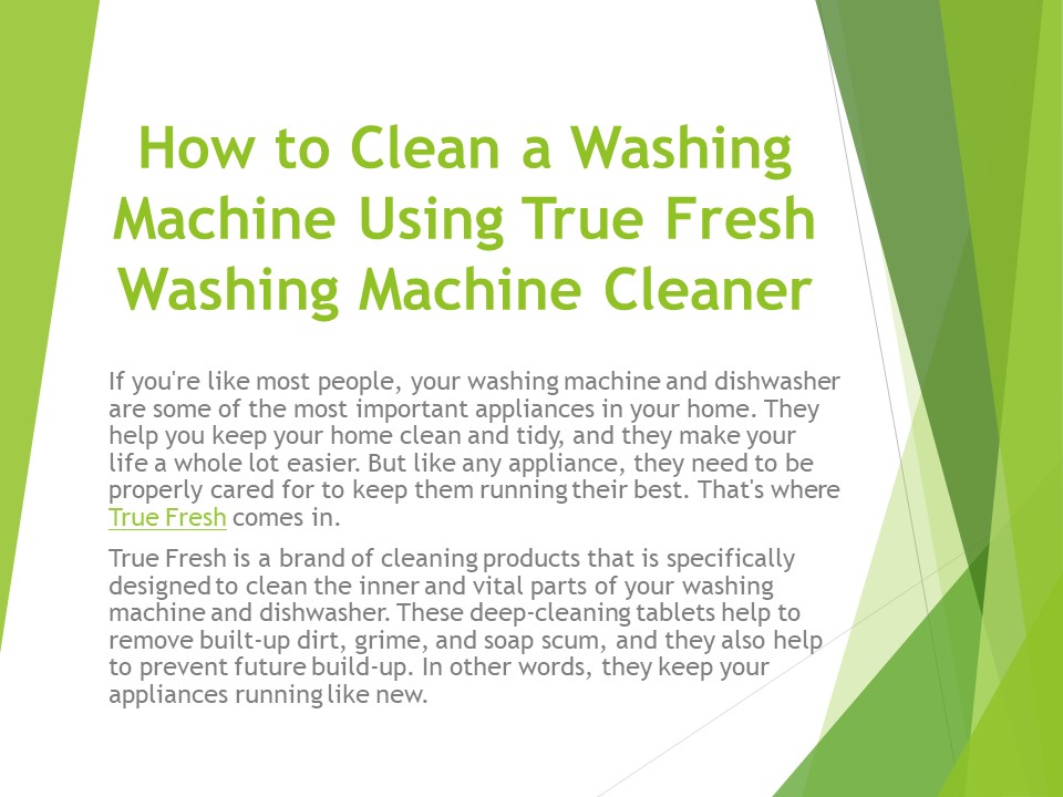 True Fresh washing machine cleaner