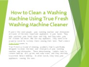 True Fresh washing machine cleaner