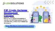 P2P Crypto Exchange Development Company