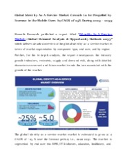 Identity-As-A-Service Market Analysis