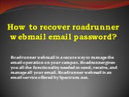 How to recover roadrunner webmail email password?