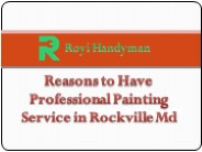 Professional Painting Service in Rockville Md