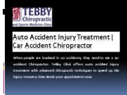 Auto Accident Injury Treatment | Car Accident Chiropractor