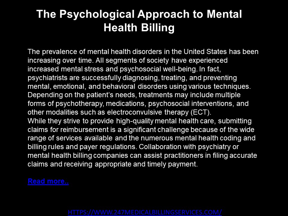The Psychological Approach To Mental Health Billing