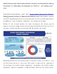 Procurement Outsourcing Market Analysis