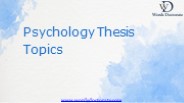 Psychology Thesis Topics - Words Doctorate