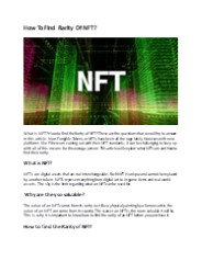 How To Find Rarity Of NFT?