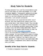 Study Table for Students
