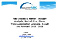 Geosynthetics Market Forecast 2021 - 2026