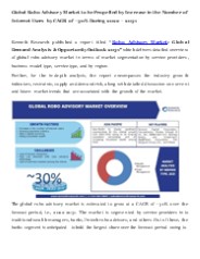 Global Robo Advisory market Pr